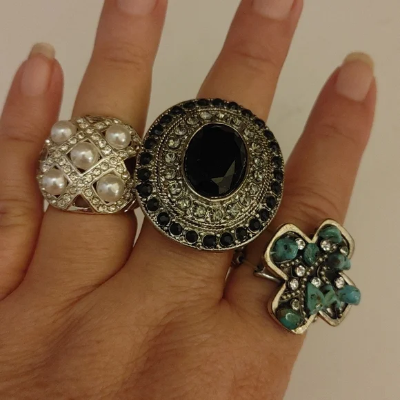 Set of 3 stretch rings - Picture 4 of 4